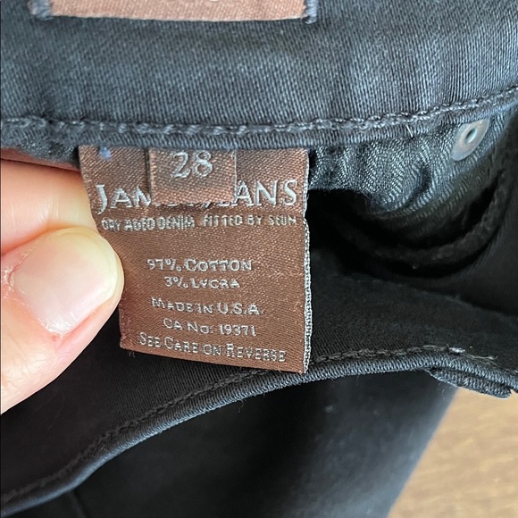 James Jeans Twiggy Black Clean II Jet Black Denim Dry Aged Jeans - Size 28 - Picture 3 of 13